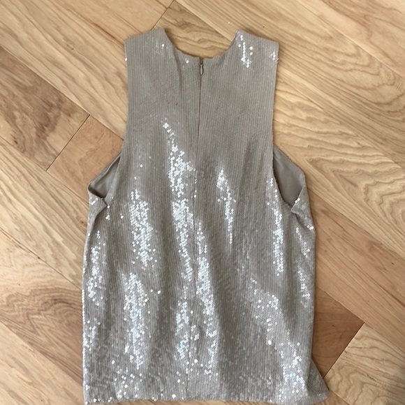 Sequin and silk top with ribbon detail - Picture 4 of 6